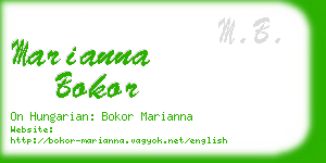 marianna bokor business card